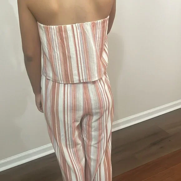 Bebop Strapless Striped Jumpsuit - Size Small - Picture 4 of 6